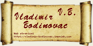Vladimir Bodinovac vizit kartica